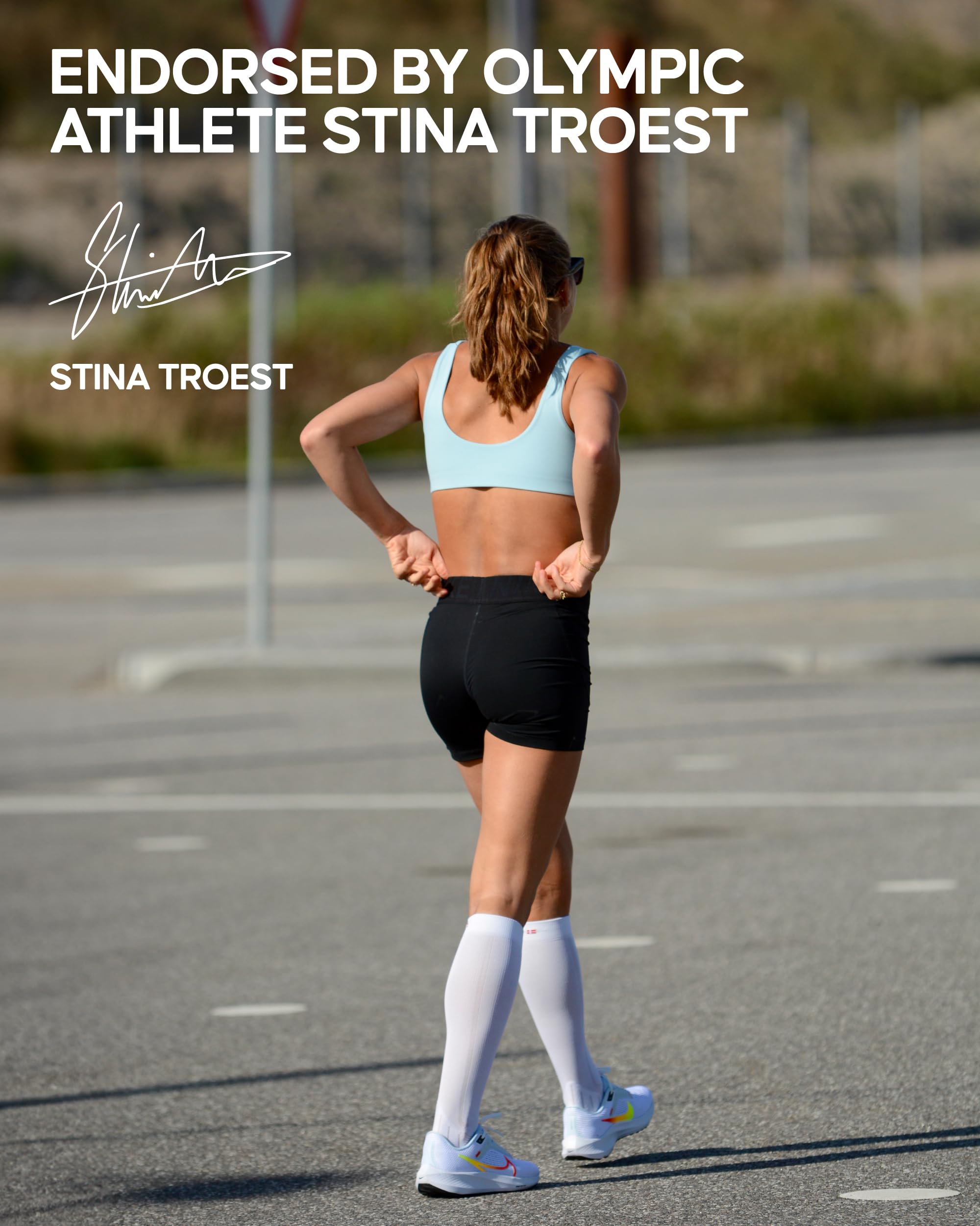 DANISH ENDURANCE 1 & 2 Pack Compression Socks 21–26 mmHg, Graduated Running & Travel, for Men & Women, Circulation Support - Image 5