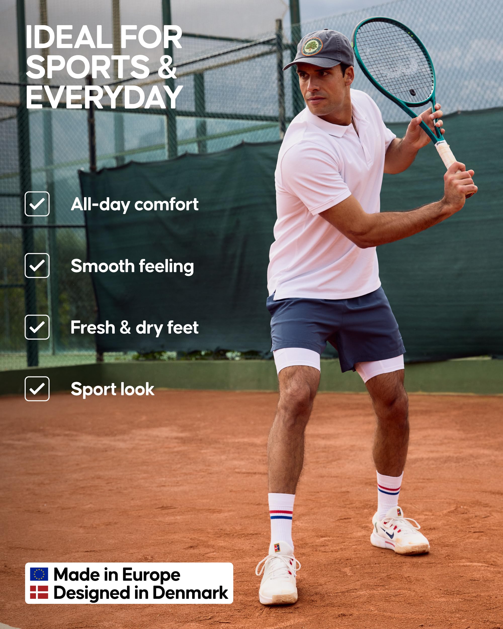 DANISH ENDURANCE Athletic Cotton Crew Socks for Men & Women, Breathable Moisture-Wicking for Everyday & Sports, 3- & 6-Pack - Image 3