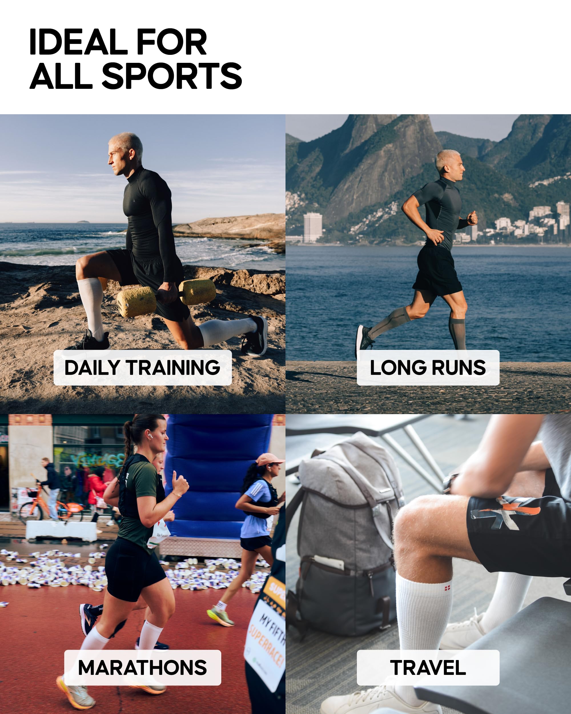 DANISH ENDURANCE Calf Compression Sleeve, 21-26 mmHG, Legs & Shin Supports for Men and Women, 1 or 3 Pack - Image 4