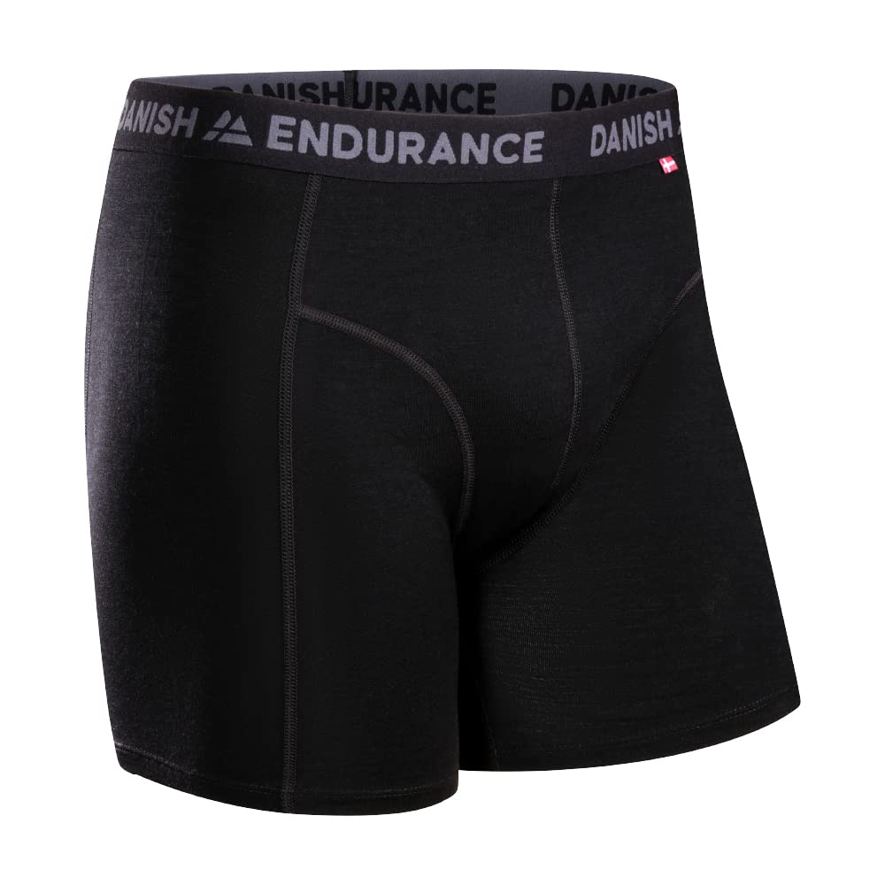 DANISH ENDURANCE Men's Merino Wool Boxer Briefs (1 or 2-Pack) – Odor-Resistant, Breathable & Sweat-Wicking, Optional Fly - Image 4