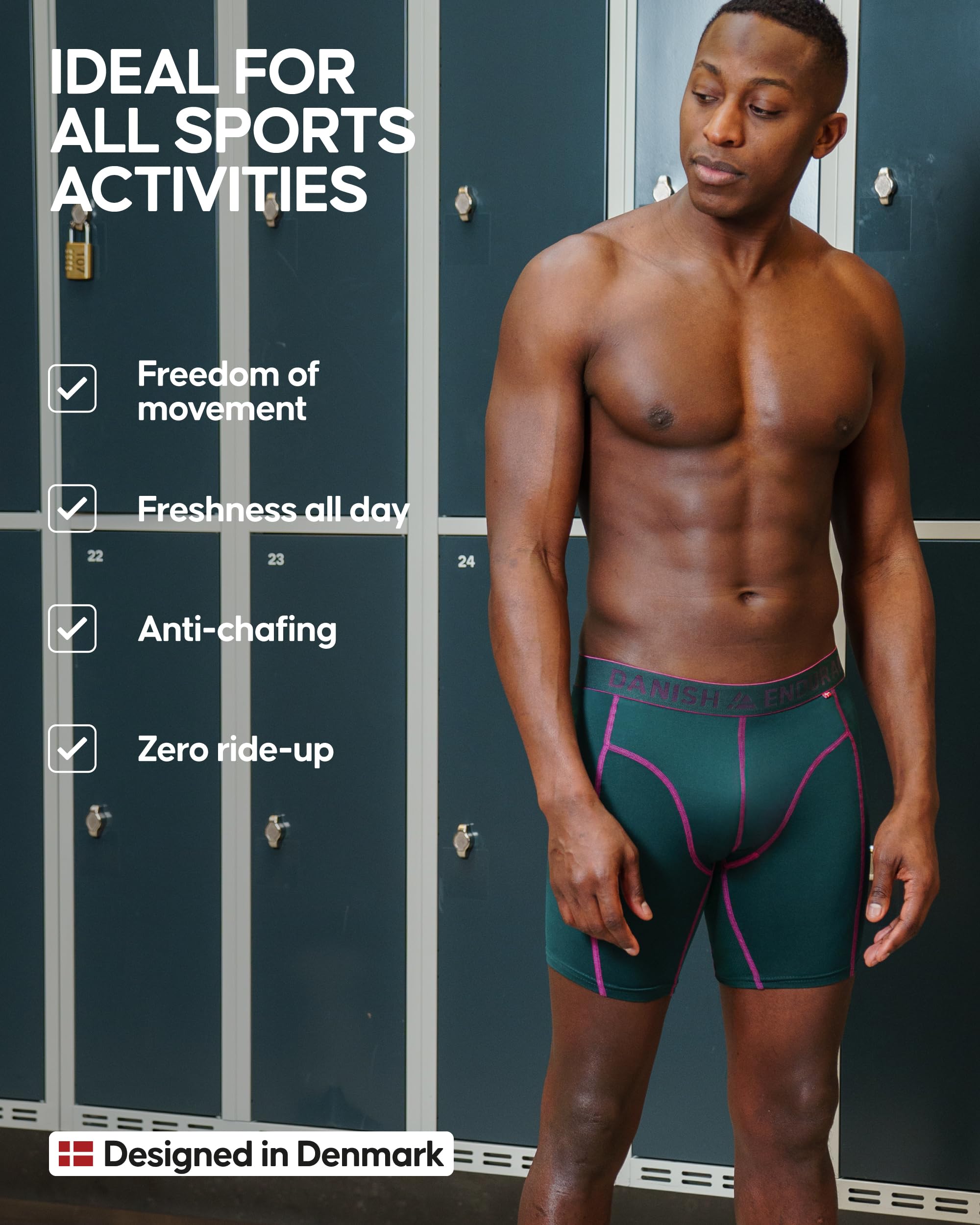 DANISH ENDURANCE Men's Performance Boxer Briefs (6-Pack) – Moisture-Wicking, Quick-Dry Comfort with Extra-Long Fit - Image 3