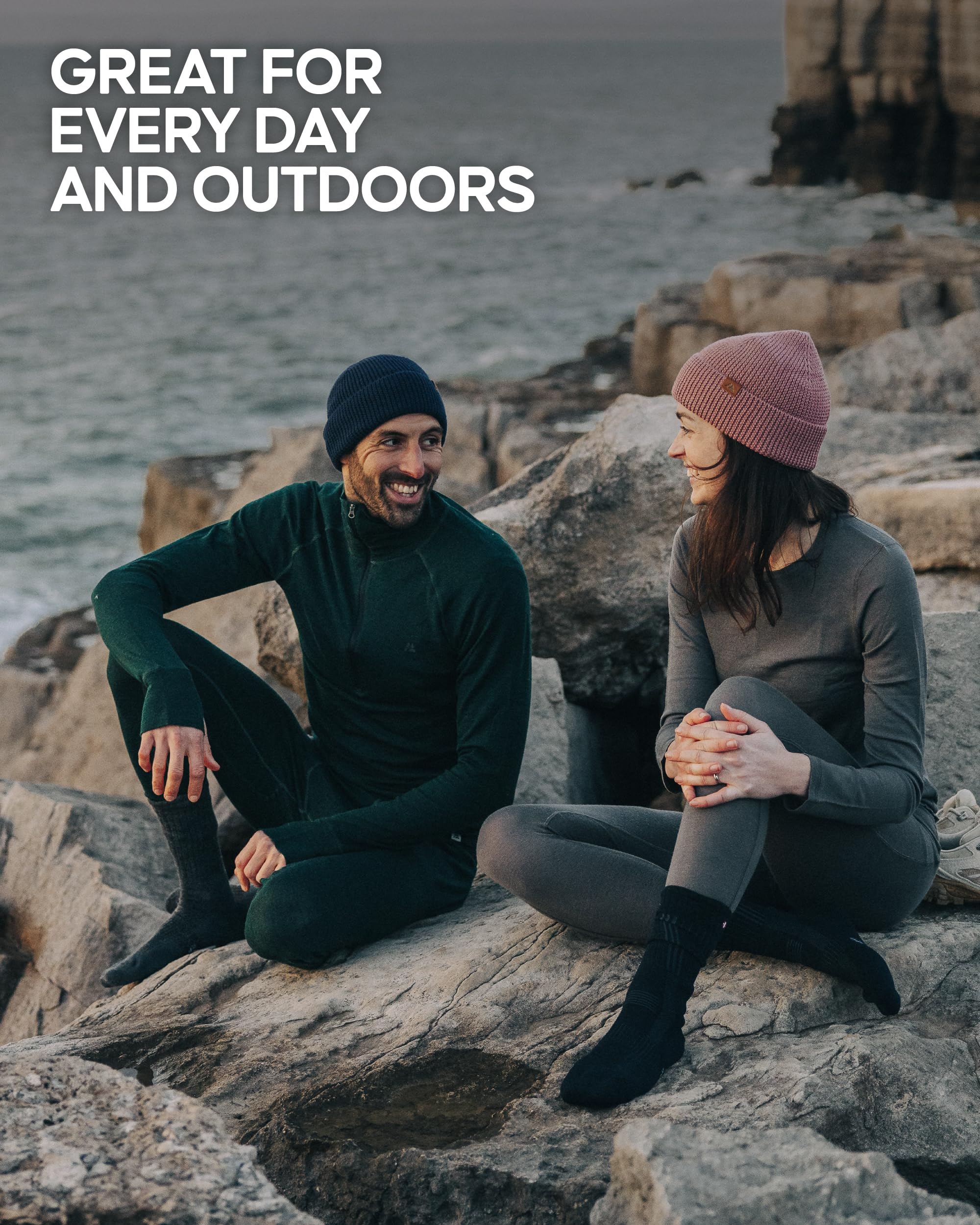 DANISH ENDURANCE Merino Wool Beanie for Men & Women, Warm Knitted Winter Hat - Image 4