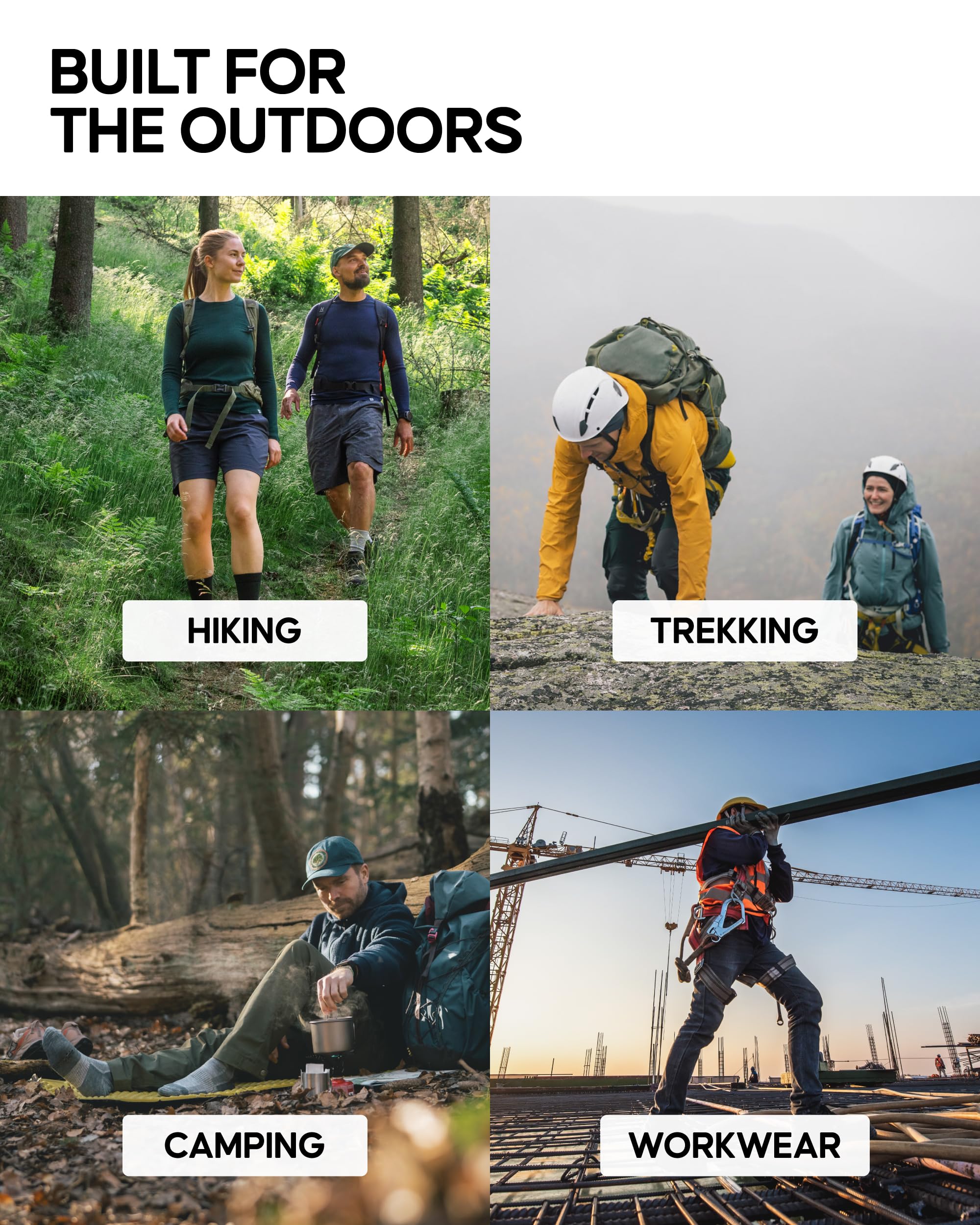 DANISH ENDURANCE Hiking Socks, Merino Wool Socks, Anti Blister, Thermal, for Men & Women, 1-Pack - Image 4