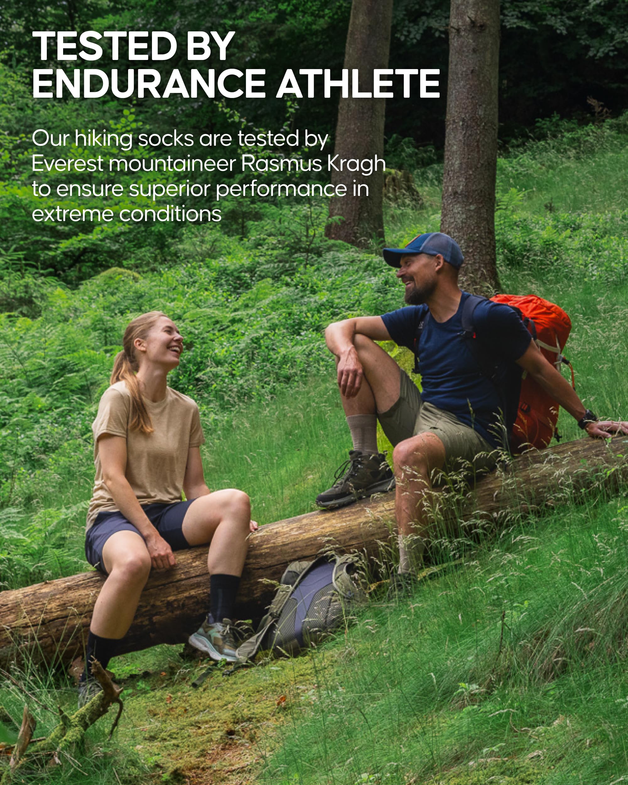 DANISH ENDURANCE Hiking Socks, Merino Wool Socks, Anti Blister, Thermal, for Men & Women, 1-Pack - Image 6