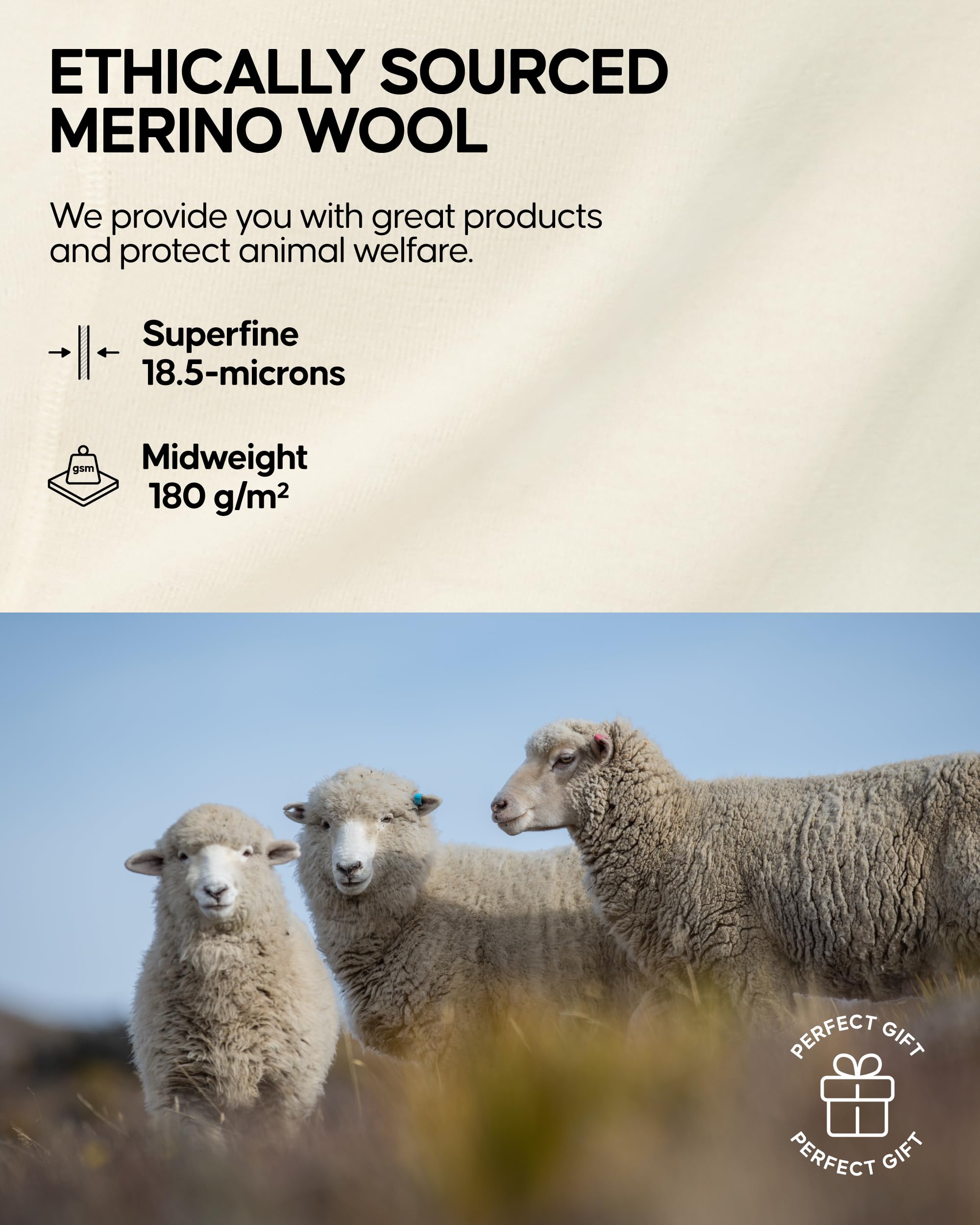 DANISH ENDURANCE Merino Wool Long Sleeve for Women, Thermal Vests for Women, Base Layer Underwear Tops, Winter Thermals - Image 5