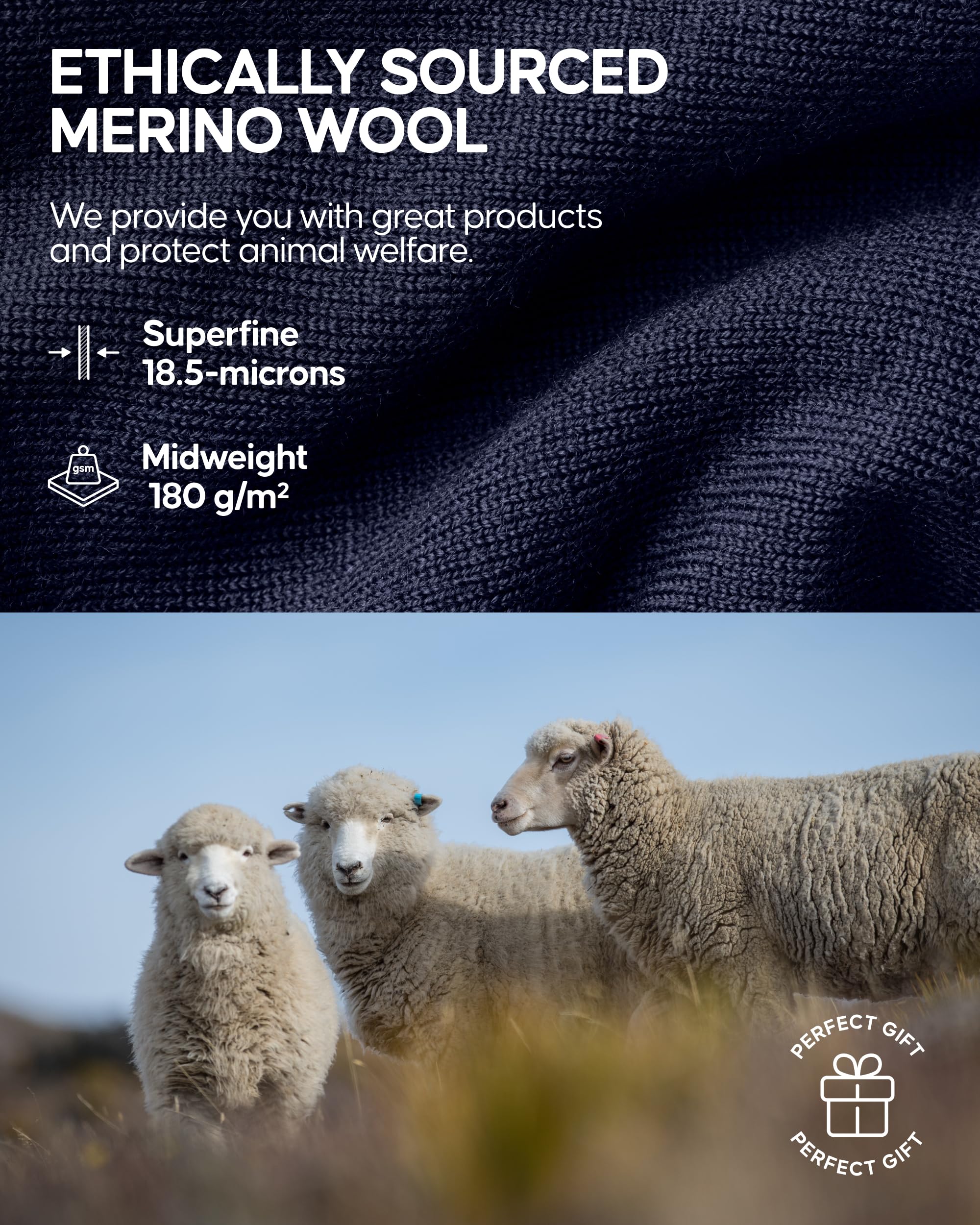 DANISH ENDURANCE Merino Wool Long Sleeve for Women, Thermal Vests for Women, Base Layer Underwear Tops, Winter Thermals - Image 5