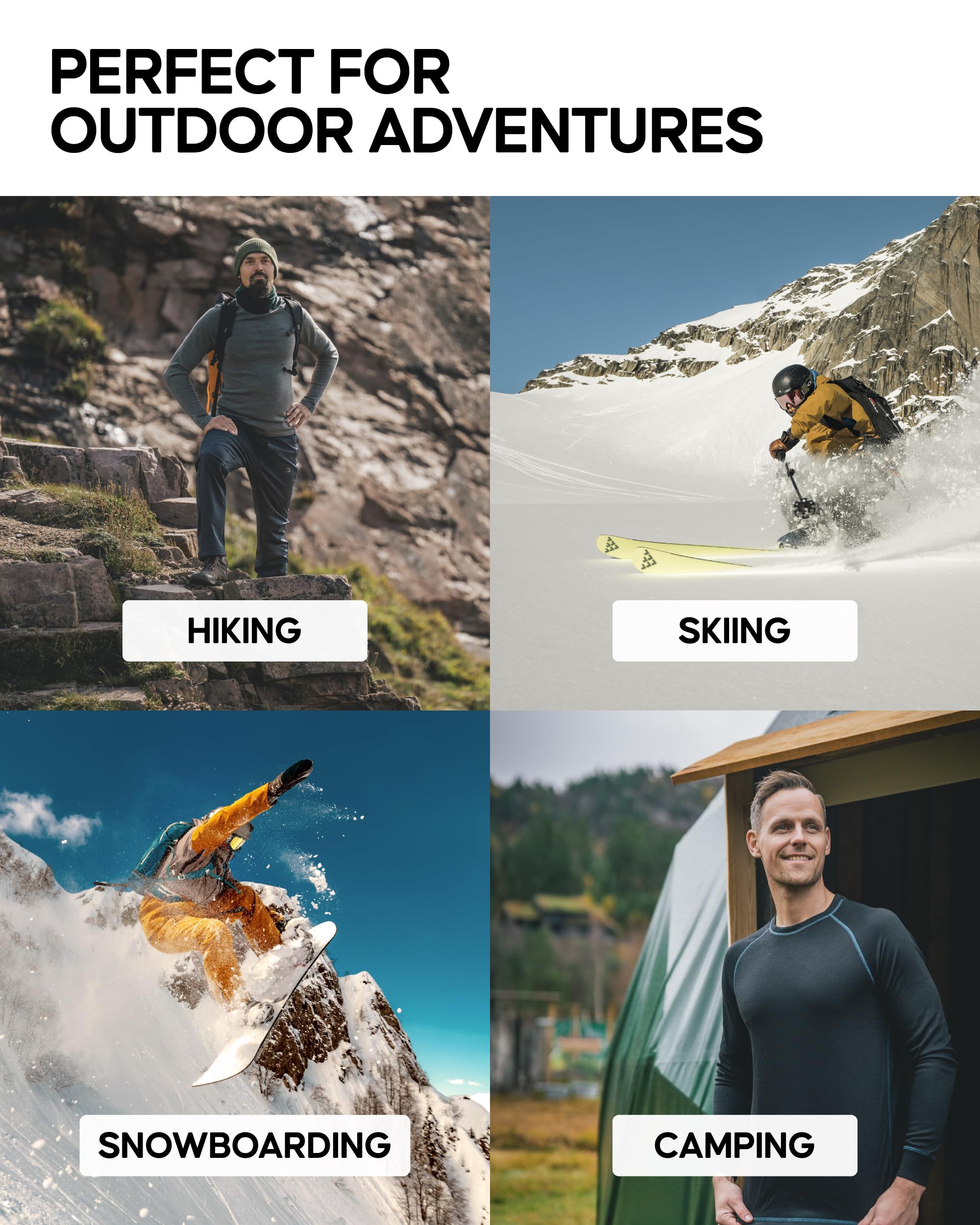 DANISH ENDURANCE Merino Wool Men's Thermal Tops for The Extreme Cold, Heavyweight, Warm Thermal Underwear for Winter - Image 4