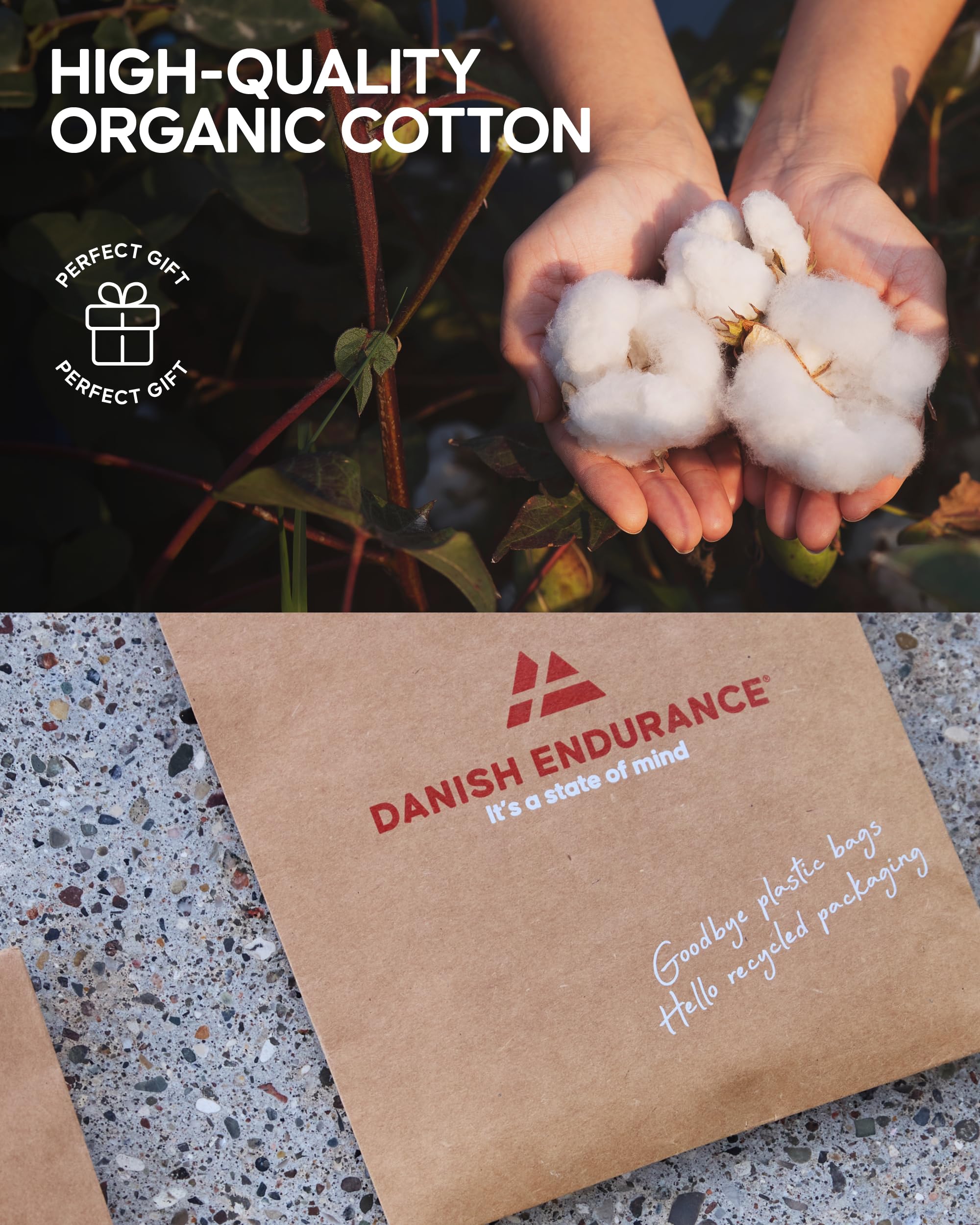 DANISH ENDURANCE Polo Shirt for Men – Breathable Organic Cotton Short Sleeve Polo for Work, Golf & Casual Wear, 1-Pack - Image 6