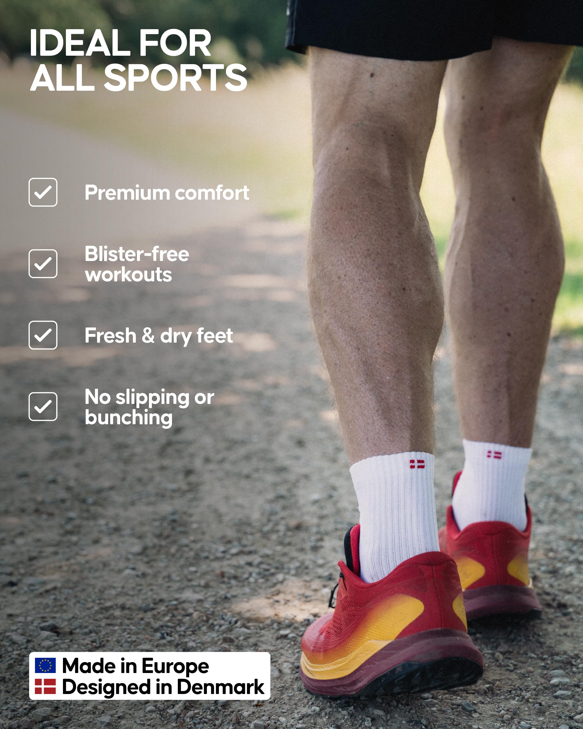 DANISH ENDURANCE Quarter Athletic Socks – Breathable Fast-Dry Running & Gym Workout Socks for Men & Women, 3 & 5-Pack - Image 3