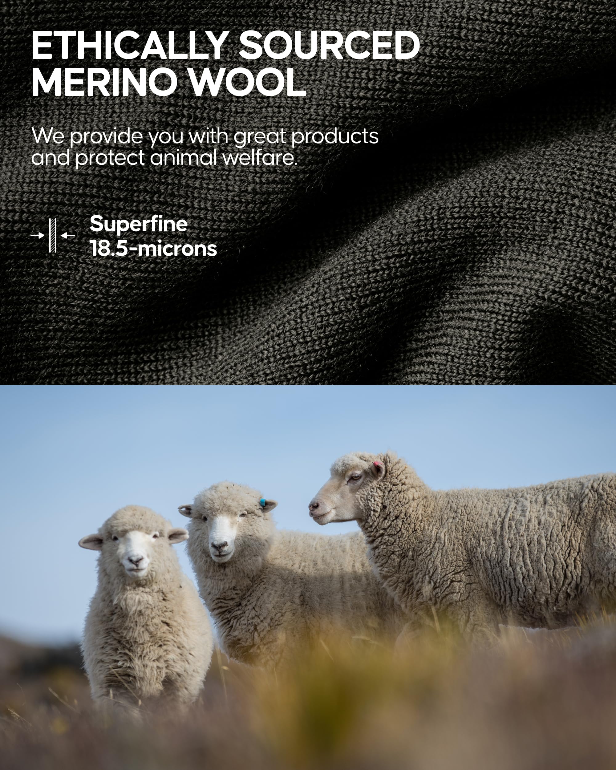 DANISH ENDURANCE Thermal Merino Neck Gaiter with Polar Fleece, Snood, Neck Warmer for Winter, for Men and Women - Image 5