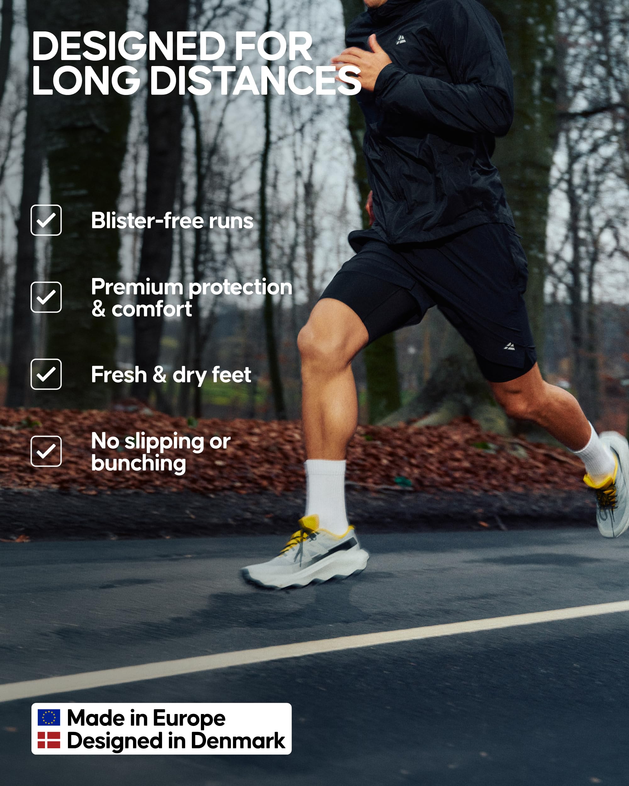 DANISH ENDURANCE Ultra-Comfort Crew Running Socks, Performance Socks, Men & Women - 3 or 5 Pack - Image 3