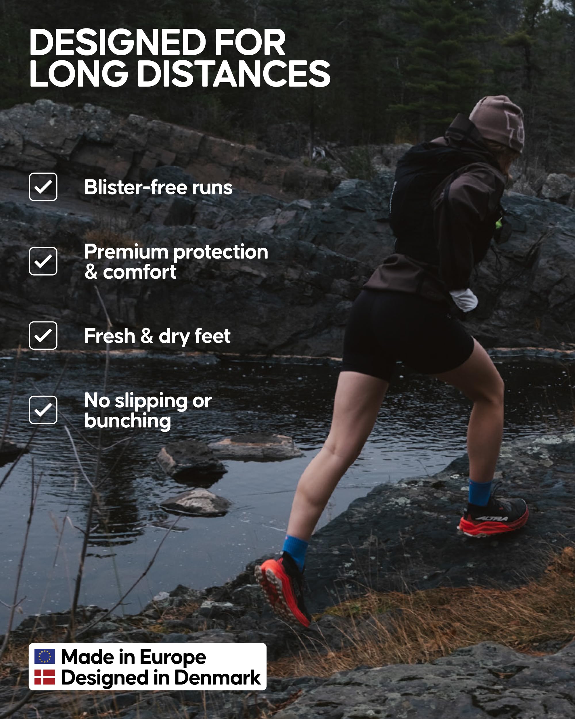 DANISH ENDURANCE Ultra-Comfort Quarter Running Socks, Performance Socks, Men & Women - 3 or 5 Pack - Image 3